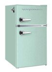 Mint Retro Mini Fridge with Freezer & Opener