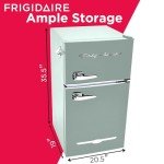 Mint Retro Mini Fridge with Freezer & Opener