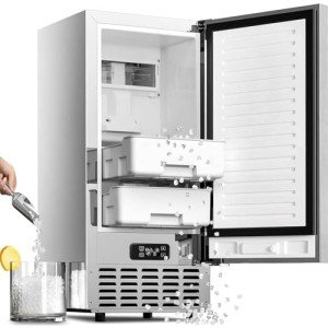 Under Counter Nugget Ice Maker with Drain Pump