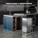 Under Counter Nugget Ice Maker with Drain Pump