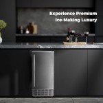 Under Counter Nugget Ice Maker with Drain Pump
