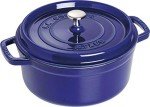 Dark Blue Staub 26cm Round Cocotte with Steamer