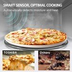 TOSHIBA 1.2 Cu Ft Black Stainless Steel Microwave