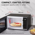 TOSHIBA 1.2 Cu Ft Black Stainless Steel Microwave