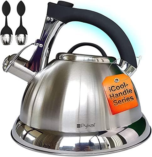 Pykal 3 Quart Whistling Tea Kettle with Infusers