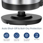 COMFEE' 1.7L Stainless Steel Electric Tea Kettle