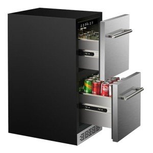 15-Inch Outdoor Double Drawer Beverage Fridge