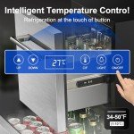 15-Inch Outdoor Double Drawer Beverage Fridge