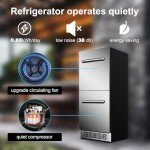 15-Inch Outdoor Double Drawer Beverage Fridge
