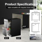 15-Inch Outdoor Double Drawer Beverage Fridge