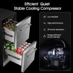 15-Inch Outdoor Double Drawer Beverage Fridge