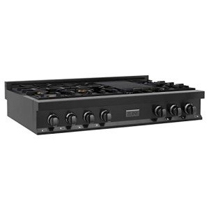 ZLINE 48" Black Stainless Steel Gas Rangetop