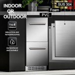 15-Inch Outdoor Double Drawer Beverage Fridge