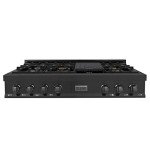 ZLINE 48" Black Stainless Steel Gas Rangetop