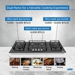 Summit Black Gas Cooktop Model GC443BGL