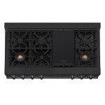 ZLINE 48" Black Stainless Steel Gas Rangetop