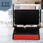 OVENTE Electric Panini Press Sandwich Maker, 1000W