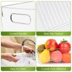 10 Clear Refrigerator Pantry Organizer Bins Set