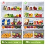 10 Clear Refrigerator Pantry Organizer Bins Set