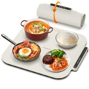 iTRUSOU Portable Electric Warming Tray with 3 Settings