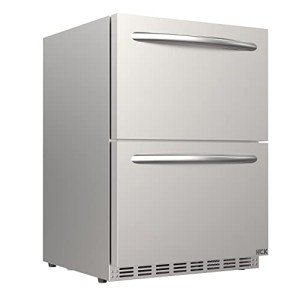 HCK 24-Inch Outdoor Refrigerator with Double Drawer