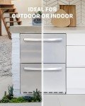 HCK 24-Inch Outdoor Refrigerator with Double Drawer
