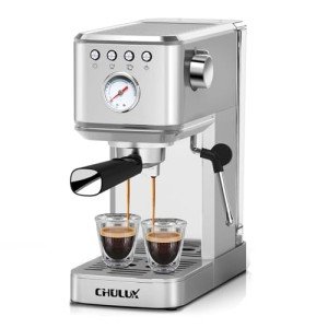 CHULUX Slim Espresso Machine with Milk Frother