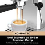 CHULUX Slim Espresso Machine with Milk Frother