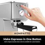 CHULUX Slim Espresso Machine with Milk Frother
