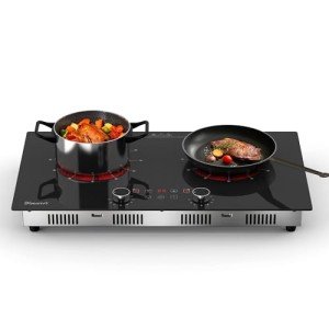 Disaenvir 2 Burner Electric Cooktop 24 Inch