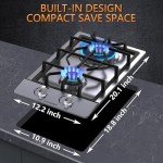 12-Inch Dual Burner Gas Cooktop, Stainless Steel