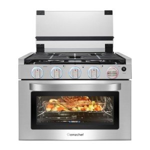 AMZCHEF RV Propane Range Oven with 3 Burners