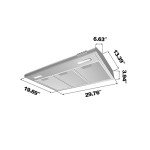 CIARRA 30-Inch Stainless Steel Ductless Range Hood