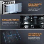 AMZCHEF RV Propane Range Oven with 3 Burners