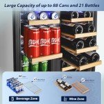 Tylza 24" Dual Zone Wine and Beverage Cooler
