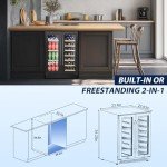Tylza 24" Dual Zone Wine and Beverage Cooler