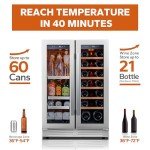 Ca'Lefort 24" Dual Zone Wine Refrigerator & Cooler