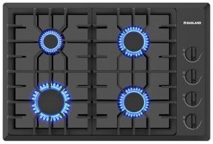 30-Inch Black Gas Cooktop with 4 Burners