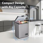 Compact LifePlus Chest Freezer with Removable Basket