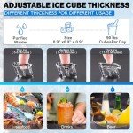90lbs Daily Commercial Ice Maker with Storage Bin