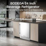 BODEGA 24 Inch Commercial Stainless Steel Beverage Cooler