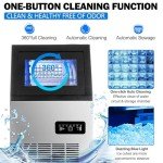 90lbs Daily Commercial Ice Maker with Storage Bin
