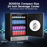 BODEGA 24 Inch Commercial Stainless Steel Beverage Cooler