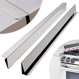 Stainless Kitchen Stove Gap Covers - 2 Pack