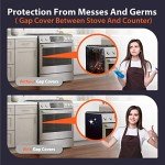 Stainless Kitchen Stove Gap Covers - 2 Pack