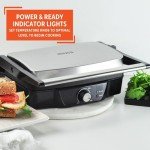 IMUSA Electric Panini Press with Nonstick Plates