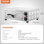 VEVOR 12-Inch Electric Pizza Oven with Timer