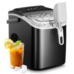 Portable Countertop Ice Maker with Self-Cleaning Feature