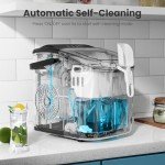 Portable Countertop Ice Maker with Self-Cleaning Feature