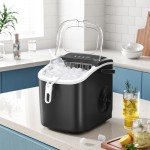 Portable Countertop Ice Maker with Self-Cleaning Feature